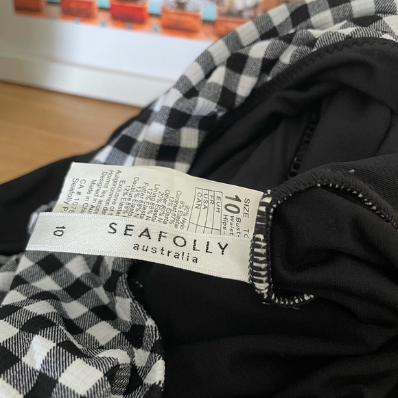 Seafolly Gingham One Piece Underwire Swim Suit - Size 10 - Picture 3 of 3